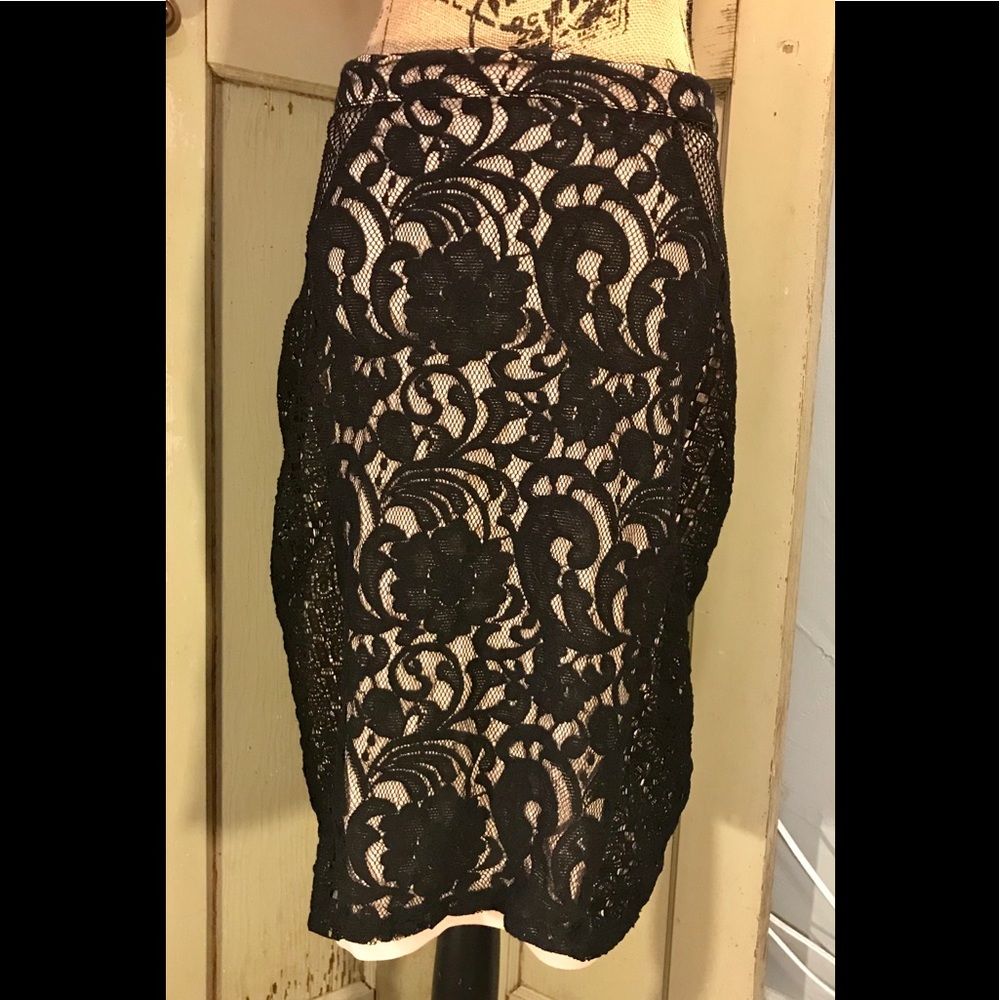 Black Lace Skirt